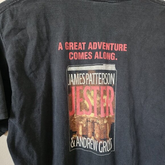 James Patterson Jester Shirt Black Large Distressed Black Fruit of the Loom - Picture 4 of 6